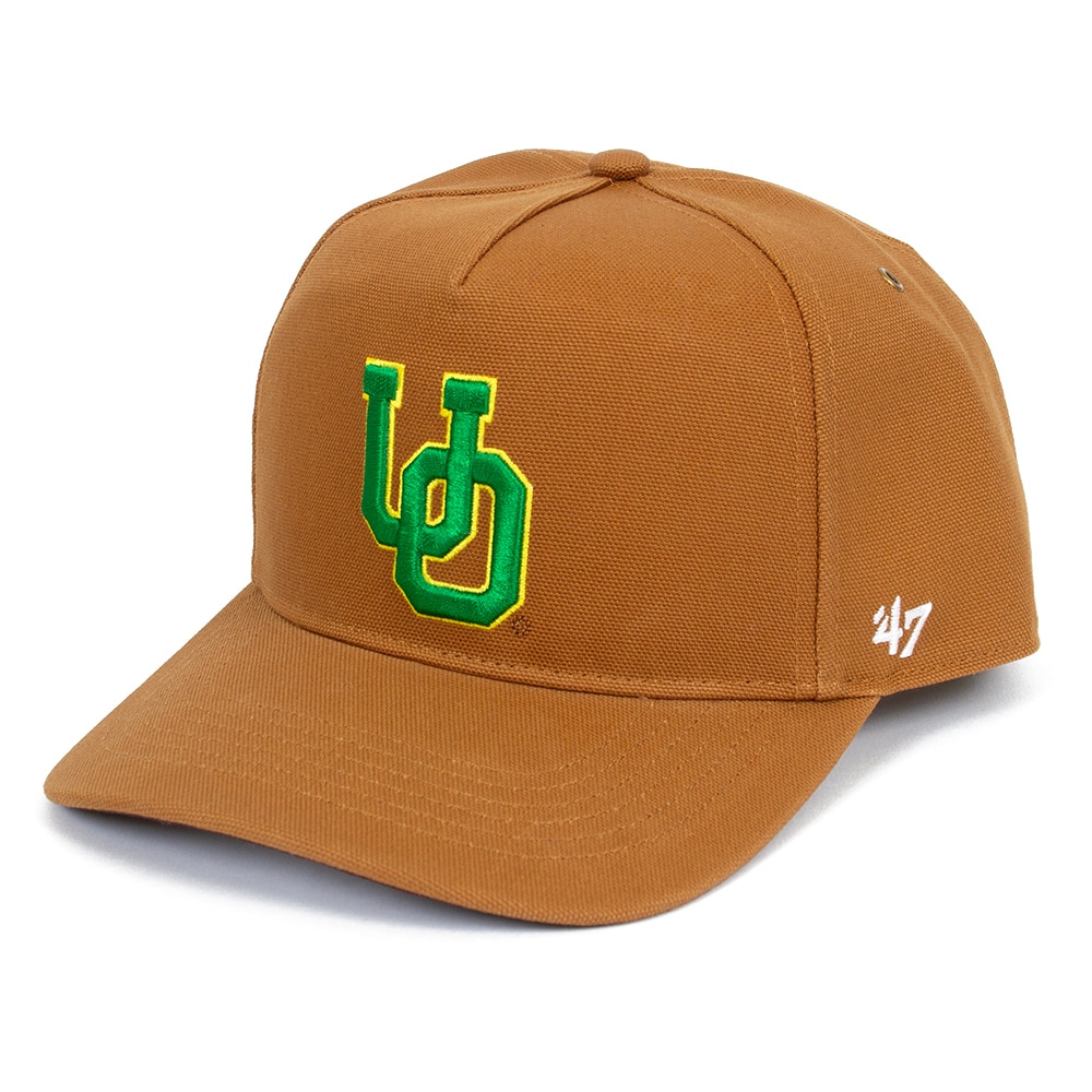 Interlocking UO, Carhartt, Brown, Curved Bill, Cotton, Accessories, Unisex, 47 Brand, Constructed Hitch, Adjustable, Hat, 1005870